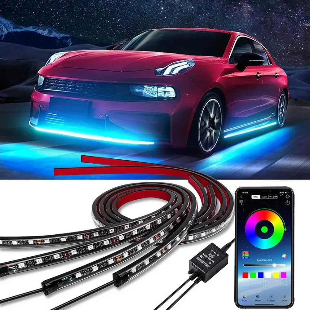 Rgb Underglow Strip - Néon LED RGB voiture sous-éclairage lumière
