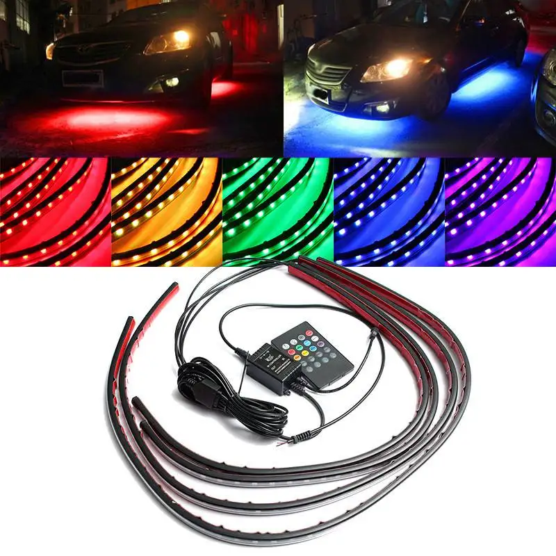 4x bande LED Flexible RGB 5050 - Rgb Underglow Strip avis et prix
