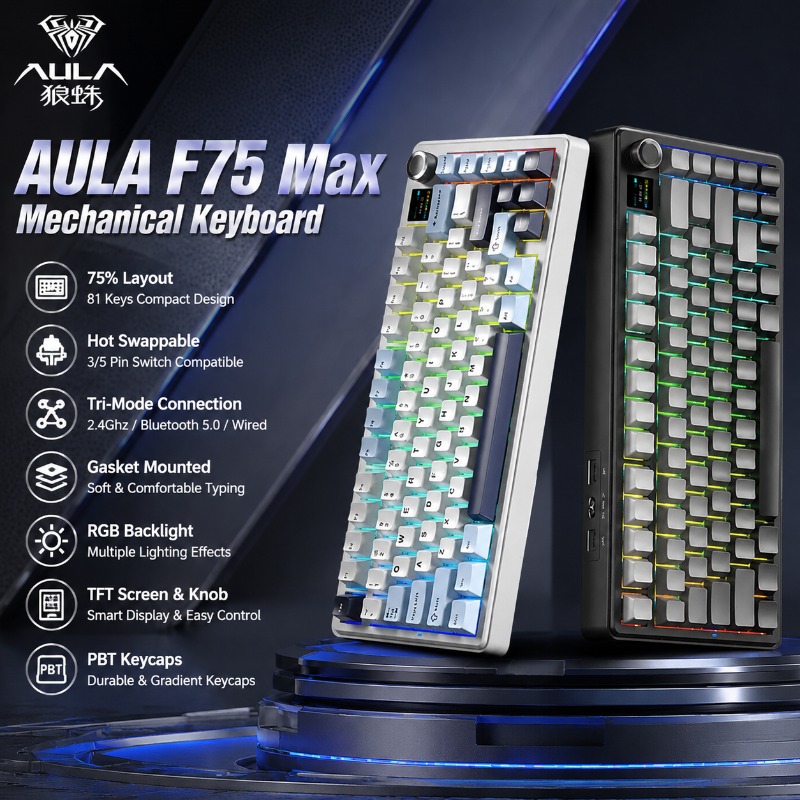 Clavier mécanique AULA F75 Max - Gaming Keyboard Nearby avis et prix