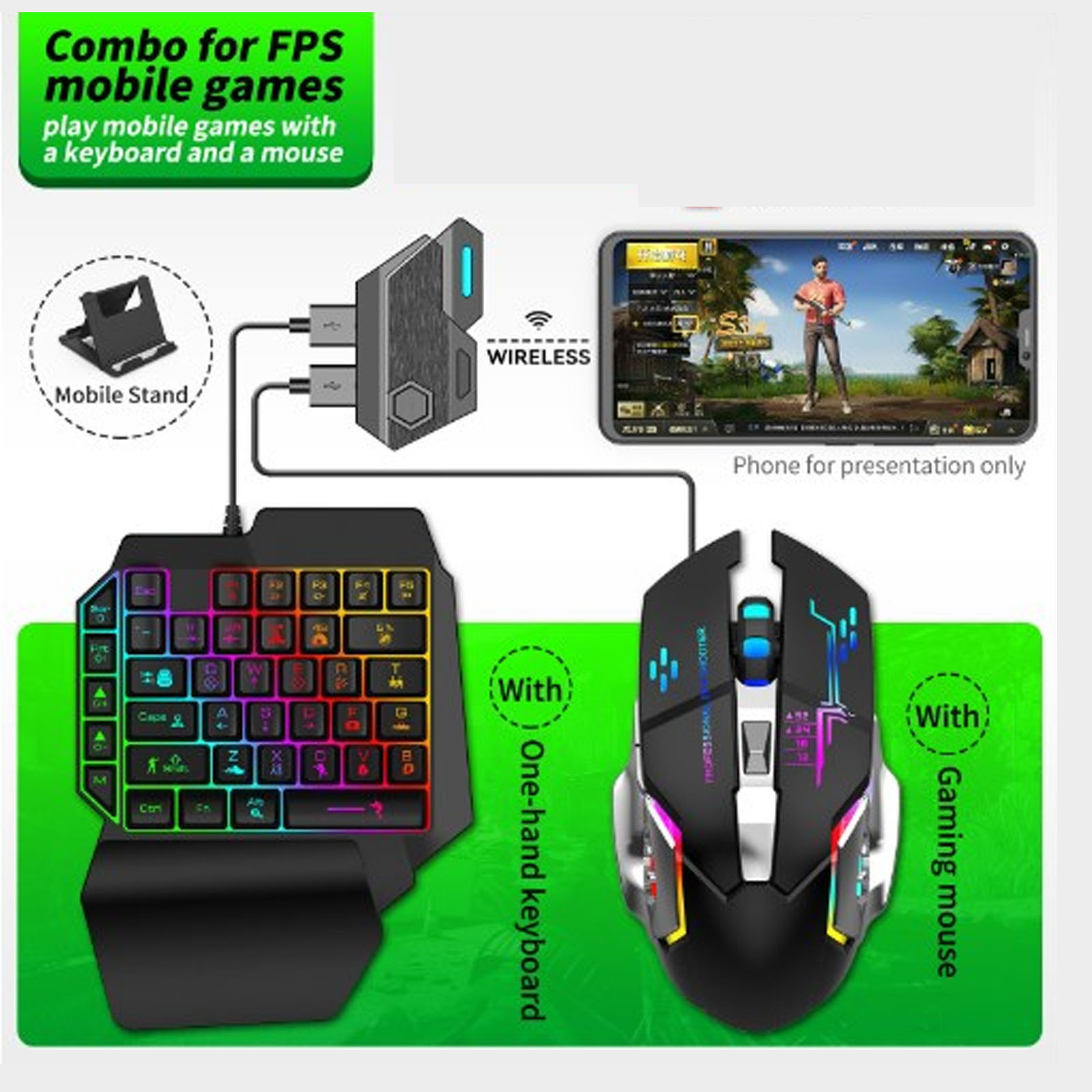 Ensemble convertisseur clavier - Gaming Keyboard Mobile avis et prix