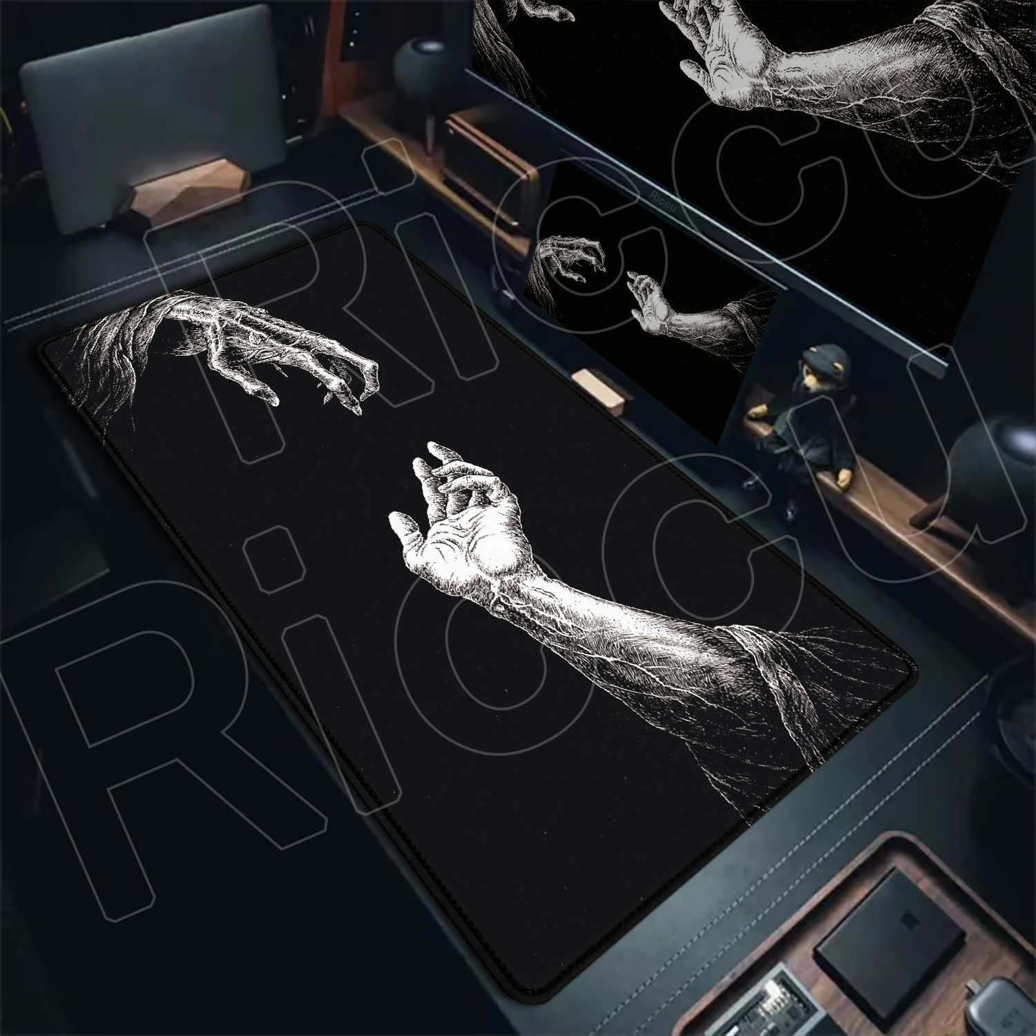 Grand tapis de souris gothique - Gaming Keyboard Hand avis et prix